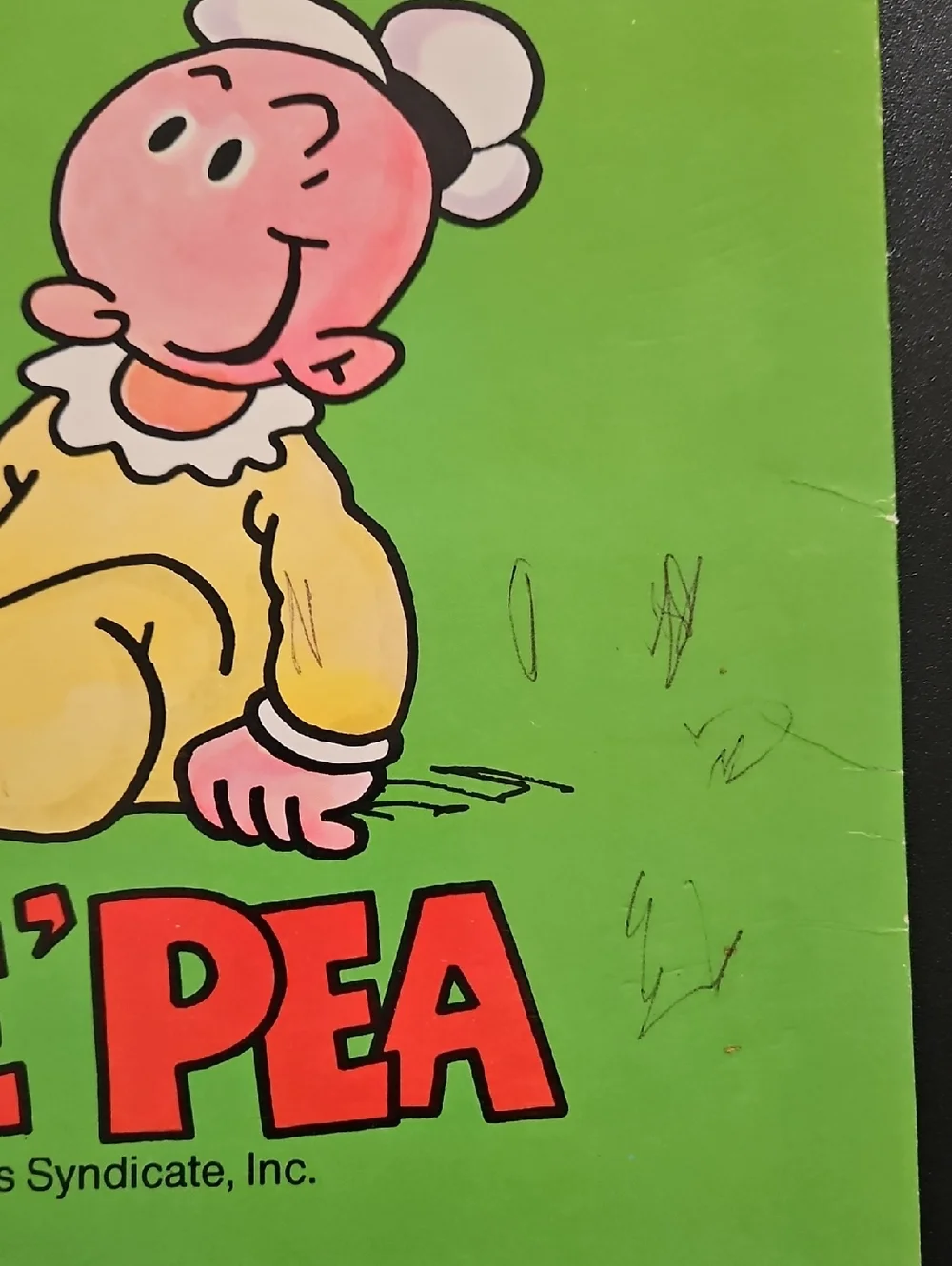 Vtg 2 pocket folder featuring Popeye The Sailor 